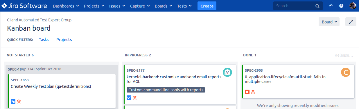 Jira boards